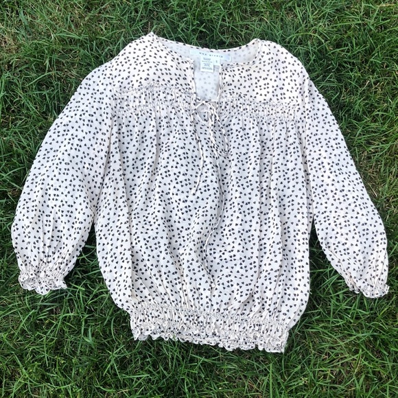 Max Studio tan and black heart 🖤 top - Picture 1 of 5